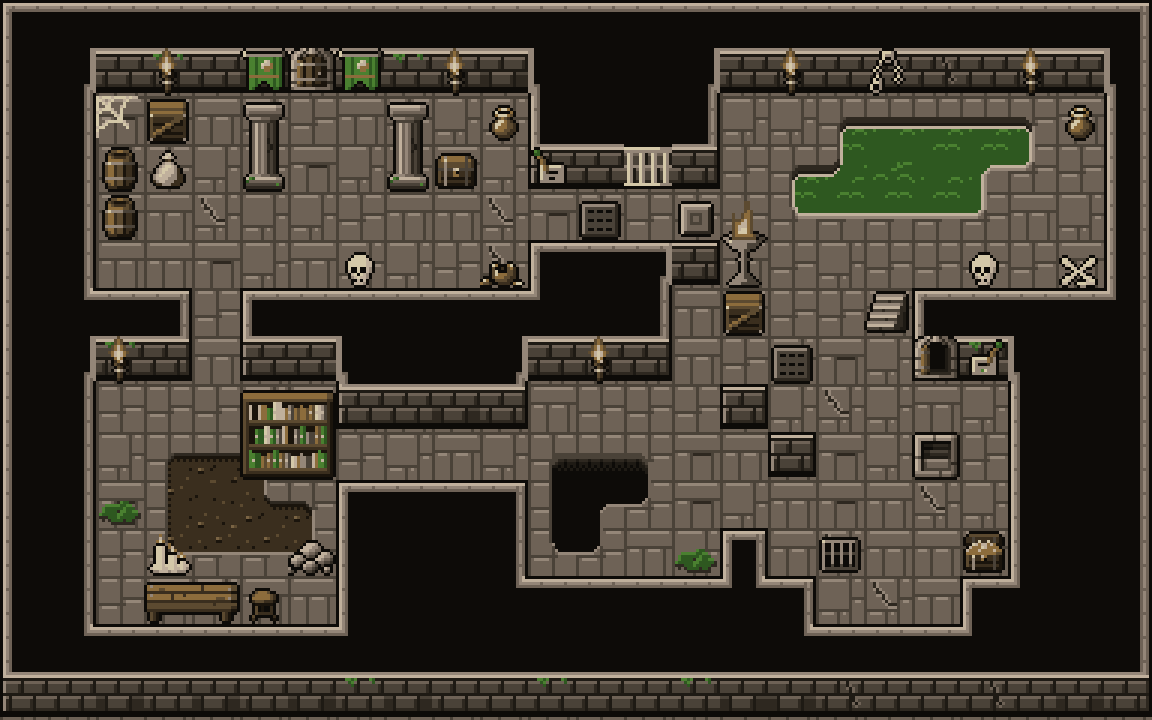 A dungeon in the Stone palette