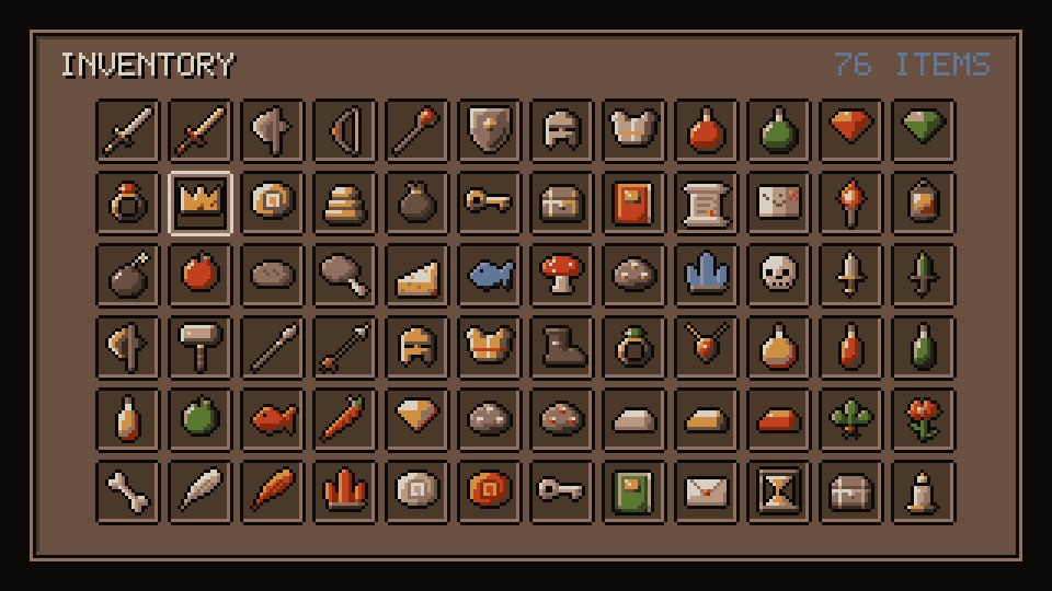 Item icons in the Dead City palette