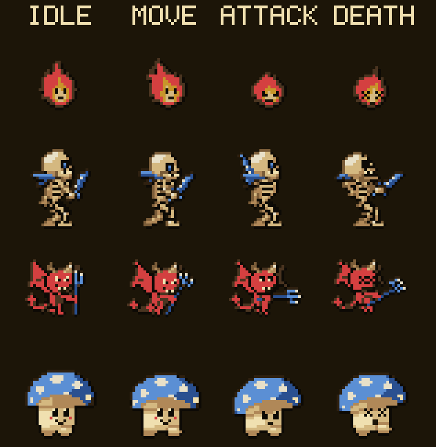 Monsters playing their animations, part 2