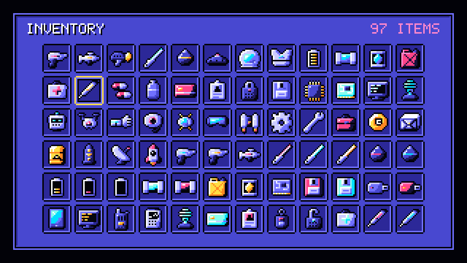 Sci-fi icons in the Cosmic palette