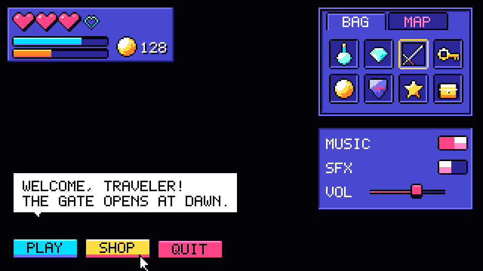 The UI kit in the Cosmic palette