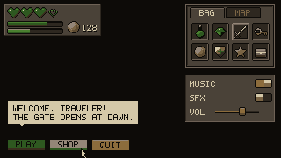 The UI kit in the Stone palette