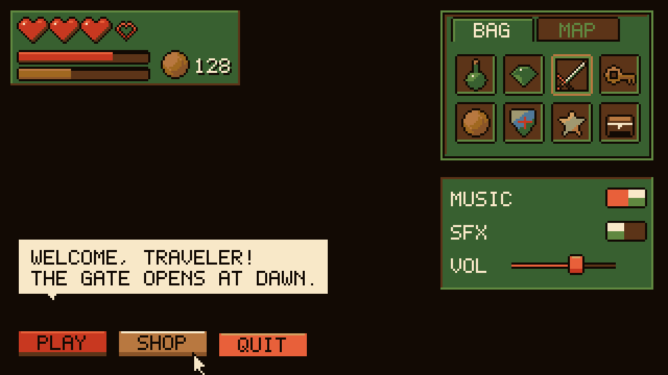 The UI kit in the Western Desert palette